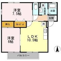 ツインハーモニーB202の間取り