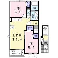シャルールⅡ201の間取り