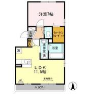 サンフラワー今里201の間取り