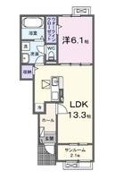 メルベーユ A103の間取り