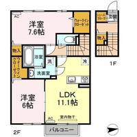 プランドール 太田 A棟202の間取り