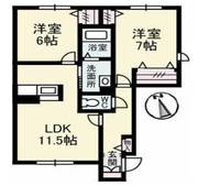 グランマスト木太町Ⅱ101の間取り