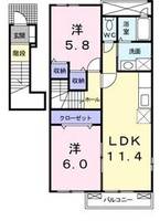 サニーサイド ハウス 森 D201の間取り