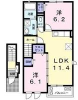 ハイツグリーンスカイⅡ203の間取り