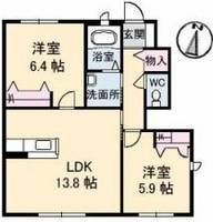 フルーツランド B棟101の間取り