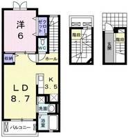 ラ・フォーレⅢ303の間取り