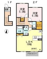 リーベ クオーレB206の間取り