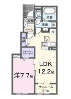 JADA House滝宮E102の間取り