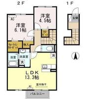 花水木 A棟203の間取り