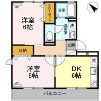 コウジィーコート前川206の間取り