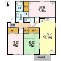 セジュール岡本 E棟0101の間取り