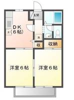 サンライフ神辺 B203の間取り