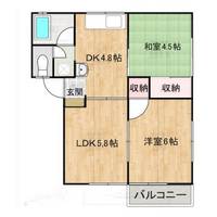 コーポ平川202の間取り