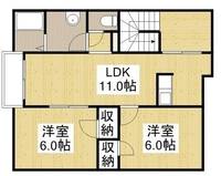 ブラン木之庄0202の間取り