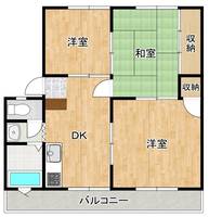 コーポ落合 C棟106の間取り