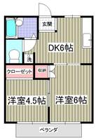 ヘリテイジ城西A101の間取り