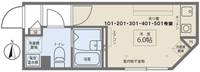 COCOFLAT池袋401の間取り