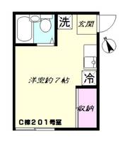 ジュネス香和C棟201の間取り