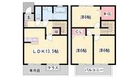 パストラル田寺 A棟2の間取り