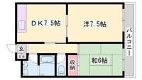 ユニオンコーポラスしんまち306の間取り