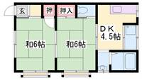 ハウス稲文Ⅰ2-Cの間取り
