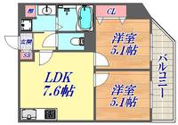 ロイヤルヒル神戸三ノ宮2の間取り