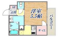 レジュールアッシュ神戸ヴィヴァンの間取り