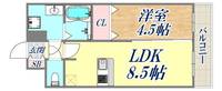 プレサンス新神戸駅前の間取り