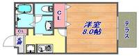 セジュール赤坂の間取り