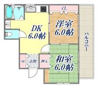 アパートメントK(兵庫区)の間取り