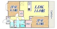 ディアコート新長田の間取り
