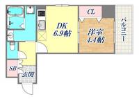 ライオンズマンション三宮東の間取り