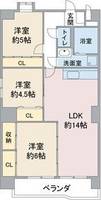 愛知県名古屋市名東区一社2丁目(マンション)の賃貸物件602の間取り