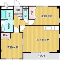愛知県日進市岩崎町西ノ平(マンション)の賃貸物件201の間取り