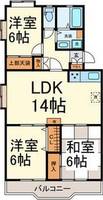 愛知県名古屋市名東区亀の井2丁目(マンション)の賃貸物件101の間取り