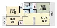 大阪府堺市西区鳳南町5丁(マンション)の賃貸物件の間取り