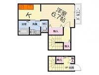 大阪府堺市西区鳳中町3丁(アパート)の賃貸物件の間取り