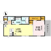 大阪府泉大津市我孫子1丁目の賃貸アパートの間取り