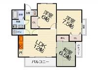 大阪府堺市西区上野芝町4丁(マンション)の賃貸物件の間取り