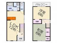 大阪府堺市西区浜寺石津町中4丁(一戸建)の賃貸物件の間取り