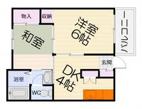 大阪府堺市西区浜寺石津町西4丁(マンション)の賃貸物件の間取り