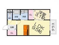 大阪府堺市西区鳳中町3丁(アパート)の賃貸物件の間取り