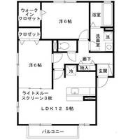 大阪府泉大津市二田町2丁目(アパート)の賃貸物件の間取り