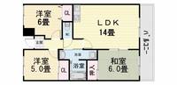 大阪府堺市西区浜寺石津町東1丁(マンション)の賃貸物件の間取り