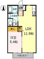 大阪府堺市中区深井清水町(アパート)の賃貸物件の間取り