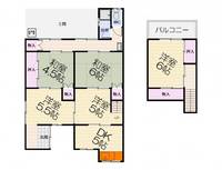 大阪府高石市加茂1丁目(一戸建)の賃貸物件の間取り