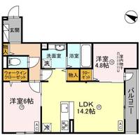 大阪府堺市西区上野芝向ヶ丘町2丁(アパート)の賃貸物件の間取り