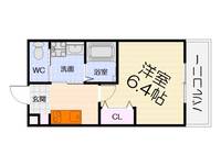 大阪府堺市西区津久野町3丁(アパート)の賃貸物件の間取り