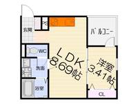 大阪府高石市西取石1丁目(アパート)の賃貸物件の間取り