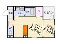大阪府高石市西取石1丁目(アパート)の賃貸物件の間取り